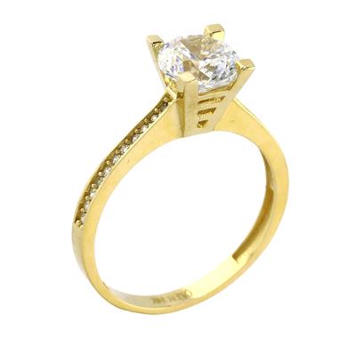 14 Ayar Altın Tektaş Yüzük  -  0201159