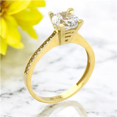 14 Ayar Altın Tektaş Yüzük  -  0201159