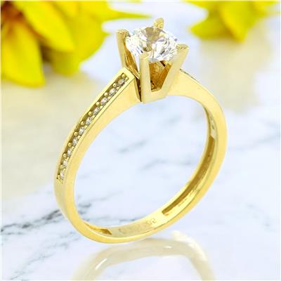 14 Ayar Altın Tektaş Yüzük  -  0201160