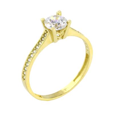 14 Ayar Altın Tektaş Yüzük  -  0201163