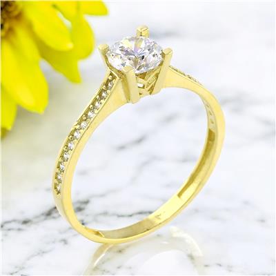 14 Ayar Altın Tektaş Yüzük  -  0201163