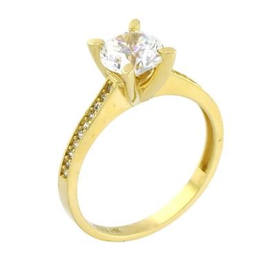 14 Ayar Altın Tektaş Yüzük  -  0201164