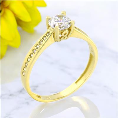 14 Ayar Altın Tektaş Yüzük  -  0201168