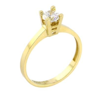 14 Ayar Altın Tektaş Yüzük  -  0201172