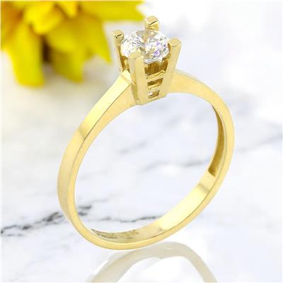 14 Ayar Altın Tektaş Yüzük  -  0201172