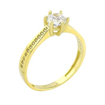 14 Ayar Altın Tektaş Yüzük  -  0201173