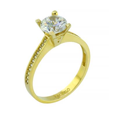 14 Ayar Altın Tektaş Yüzük  -  0202340