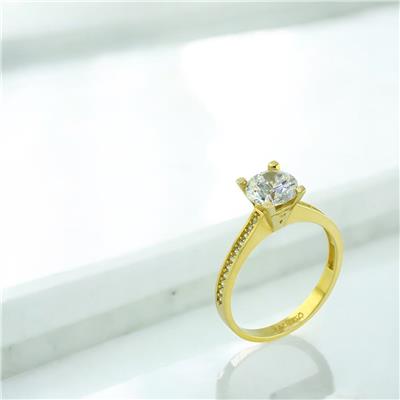 14 Ayar Altın Tektaş Yüzük  -  0202340