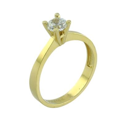 14 Ayar Altın Tektaş Yüzük  -  0202342