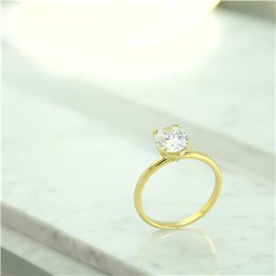 14 Ayar Altın Tektaş Yüzük  -  0205157