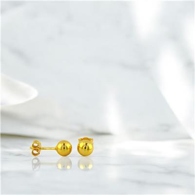 14 Ayar Altın Top Küpe  -  0192064