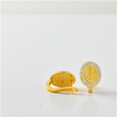 14 Ayar Altın Turalı Küpe  -  0187891