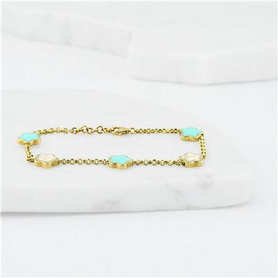 14 Ayar Altın Yıldızlı Bileklik  -  0199185