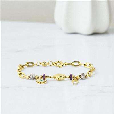 14 Ayar Altın Yıldızlı Bileklik  -  0199199