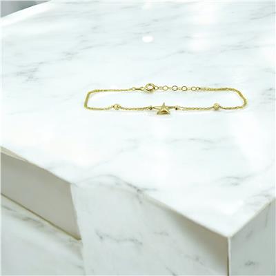 14 Ayar Altın Yıldızlı Bileklik  -  0201396