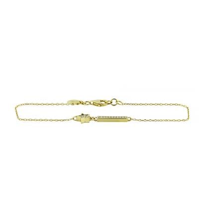 14 Ayar Altın Yıldızlı Bileklik  -  0203360