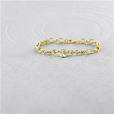 14 Ayar Altın Yıldızlı Bileklik  -  0207185