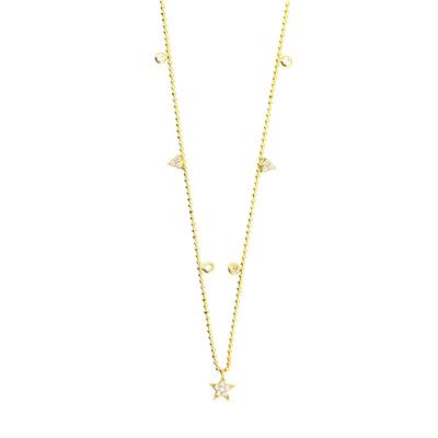 14 Ayar Altın Yıldızlı Kolye  -  0183060