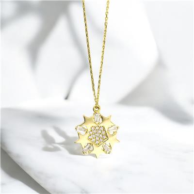 14 Ayar Altın Yıldızlı Kolye  -  0192175