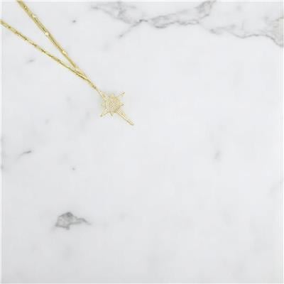 14 Ayar Altın Yıldızlı Kolye  -  0194383