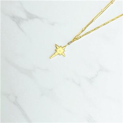 14 Ayar Altın Yıldızlı Kolye  -  0194386