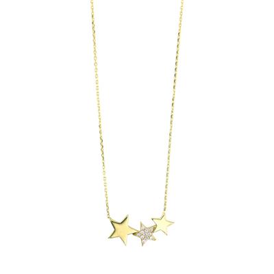 14 Ayar Altın Yıldızlı Kolye  -  0200864