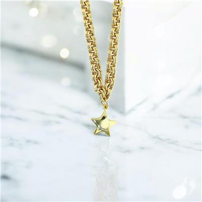 14 Ayar Altın Yıldızlı Kolye  -  0200890