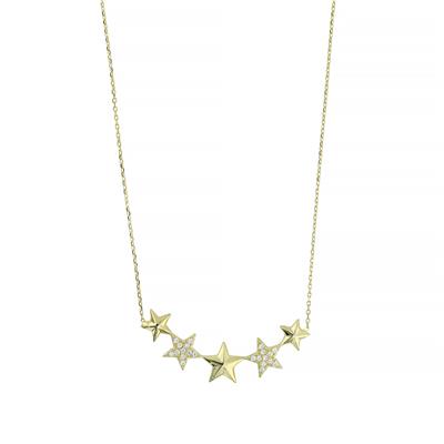 14 Ayar Altın Yıldızlı Kolye  -  0201252