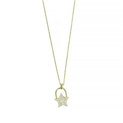 14 Ayar Altın Yıldızlı Kolye  -  0201253