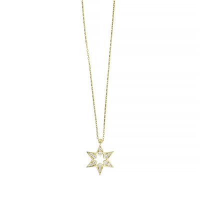 14 Ayar Altın Yıldızlı Kolye  -  0201255