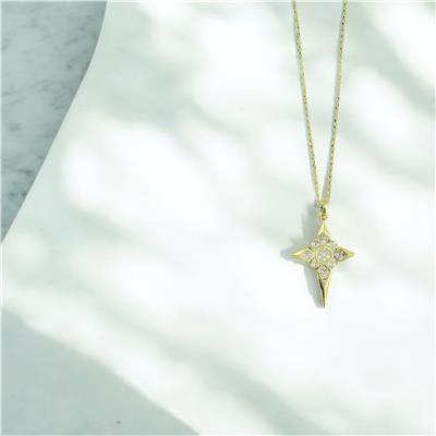 14 Ayar Altın Yıldızlı Kolye  -  0201256