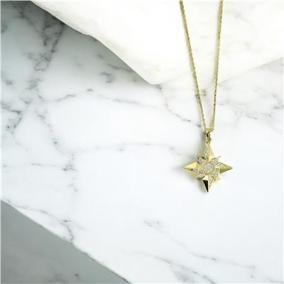 14 Ayar Altın Yıldızlı Kolye  -  0201257