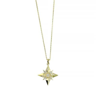 14 Ayar Altın Yıldızlı Kolye  -  0201257