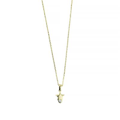 14 Ayar Altın Yıldızlı Kolye  -  0201261