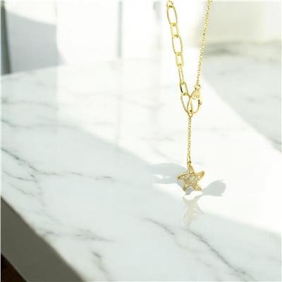 14 Ayar Altın Yıldızlı Kolye  -  0204226