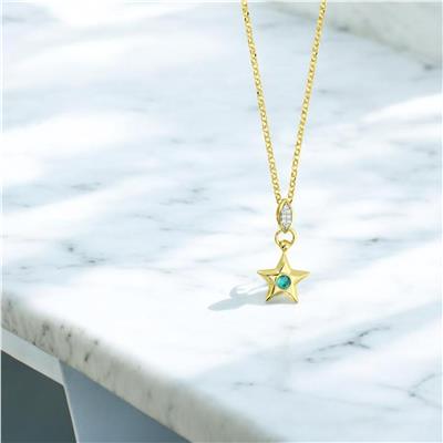 14 Ayar Altın Yıldızlı Kolye  -  0204325