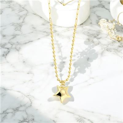 14 Ayar Altın Yıldızlı Kolye  -  F003661