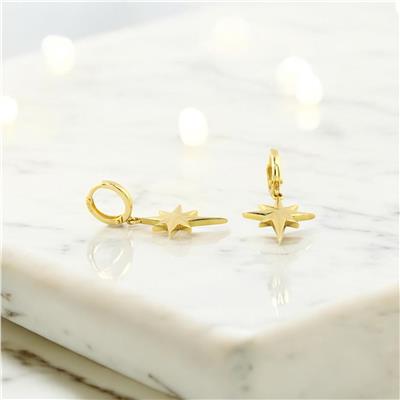 14 Ayar Altın Yıldızlı Küpe  -  0192464