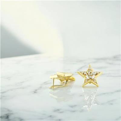 14 Ayar Altın Yıldızlı Küpe  -  0205252