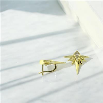 14 Ayar Altın Yıldızlı Küpe  -  F004663