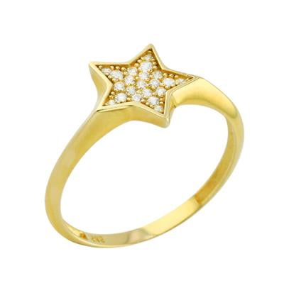 14 Ayar Altın Yıldızlı Yüzük  -  0197927
