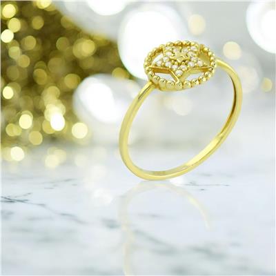 14 Ayar Altın Yıldızlı Yüzük  -  0201339