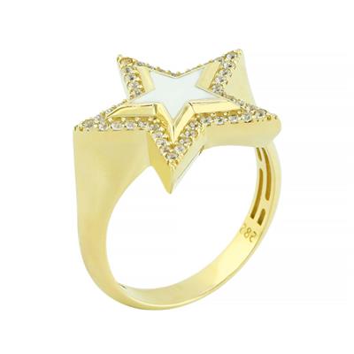14 Ayar Altın Yıldızlı Yüzük  -  0205243