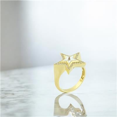 14 Ayar Altın Yıldızlı Yüzük  -  0205243