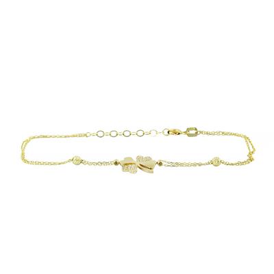 14 Ayar Altın Yonca Bileklik  -  0201389