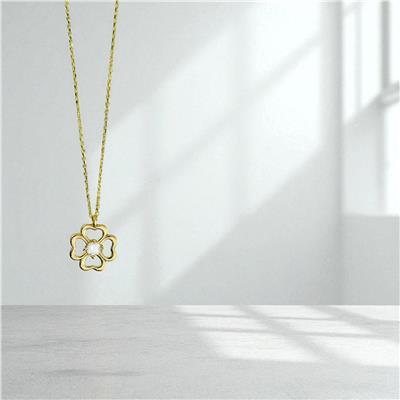 14 Ayar Altın Yonca Kolye  -  0197882