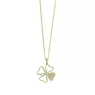 14 Ayar Altın Yonca Kolye  -  0201213