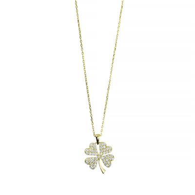 14 Ayar Altın Yonca Kolye  -  0201215