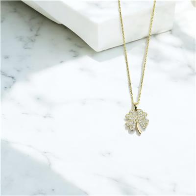 14 Ayar Altın Yonca Kolye  -  0201215