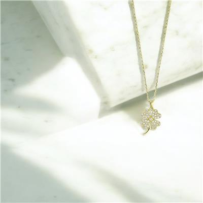 14 Ayar Altın Yonca Kolye  -  0201220